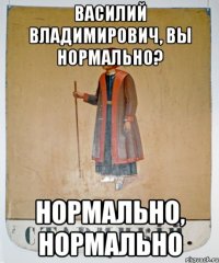Василий Владимирович, вы нормально? Нормально, нормально