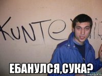  ЕБАНУЛСЯ,СУКА?
