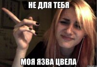 не для тебя моя язва цвела