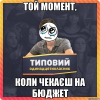 Той момент, коли чекаєш на бюджет