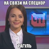 На связи на спецкор Рагуль