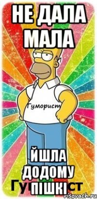 Не дала мала Йшла додому пішкі