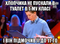 Хлопчика не пускали в туалет в 1-му класі І він підмочив її до 11-го