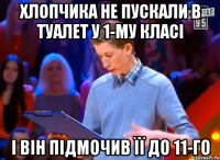 Хлопчика не пускали в туалет у 1-му класі І він підмочив її до 11-го