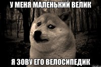 у меня маленький велик я зову его велосипедик