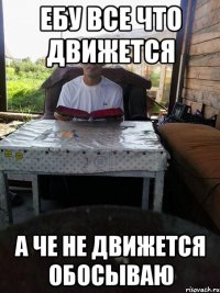 ебу все что движется а че не движется обосываю
