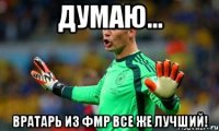 Думаю... Вратарь из фмр все же лучший!