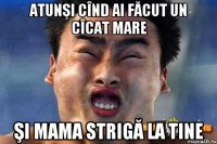 Atunşi cînd ai făcut un cîcat mare şi mama strigă la tine