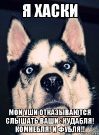 Я хаски Мои уши отказываются слышать ваши : кудабля! комнебля! и фубля!!