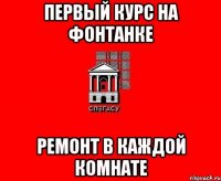 Первый курс на Фонтанке ремонт в каждой комнате