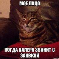 Мое лицо Когда валера звонит с заявкой