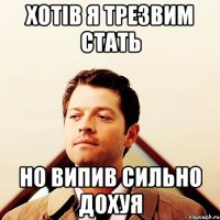 хотів я трезвим стать но випив сильно дохуя