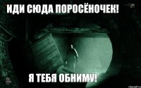 Иди сюда поросёночек! Я тебя обниму!
