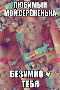 Любимый мой,Серёженька безумно ♥ тебя