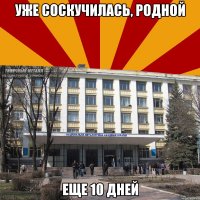 уже соскучилась, родной еще 10 дней