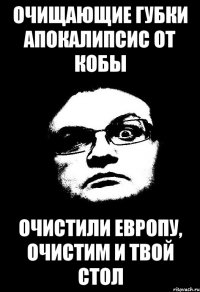 очищающие губки Апокалипсис от Кобы очистили европу, очистим и твой стол