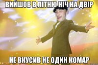 Вийшов в літню ніч на двір не вкусив не один комар