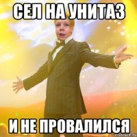 Сел на унитаз И не провалился