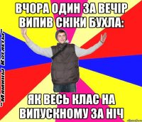 Вчора один за вечір випив скіки бухла: як весь клас на випускному за ніч
