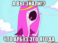 А вы знали!? Что арбуз это ягода