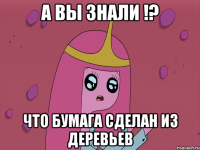 А вы знали !? что бумага сделан из деревьев