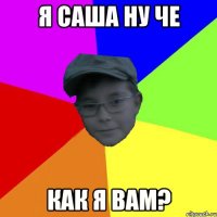 Я саша ну че как я вам?