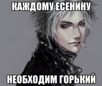 Каждому Есенину Необходим Горький