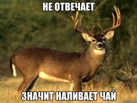 Не отвечает значит наливает чай