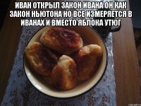 иван открыл закон ивана он как закон ньютона но все измеряется в иванах и вместо яблока утюг 
