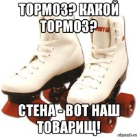 Тормоз? Какой тормоз? Стена - вот наш товарищ!
