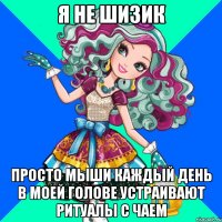 Я не шизик Просто мыши каждый день в моей голове устраивают ритуалы с чаем