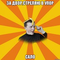 ЗА ДВОР,СТРЕЛЯЮ В УПОР САЛО