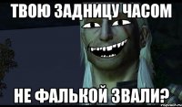 Твою задницу часом не Фалькой звали?