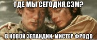 ГДЕ МЫ СЕГОДНЯ,СЭМ? В НОВОЙ ЗЕЛАНДИИ, МИСТЕР ФРОДО