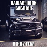 Паша!!! Копи бабло!!! Я жду тебя