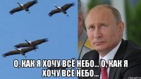  О, как я хочу всё небо... О, как я хочу всё небо...