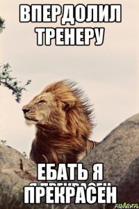 впердолил тренеру ебать я прекрасен