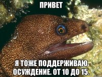 Привет я тоже поддерживаю осуждение. от 10 до 15.