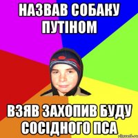 Назвав собаку путіном Взяв захопив буду сосідного пса