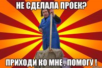 Не сделала проек? Приходи ко мне , помогу !