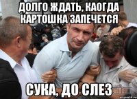Долго ждать, каогда картошка запечется Сука, до слез