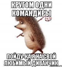 Кругом одни командиры пойду-ка я на свой любимый диванчик