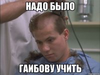 Надо было Гаибову учить