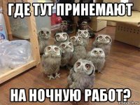 Где тут принемают На ночную работ?