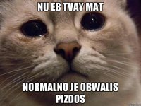 nu eb tvay mat normalno je obwalis pizdos