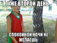 уже второй день спокойной ночи не желаешь