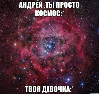 Андрей ,ты просто космос:* Твоя Девочка:*