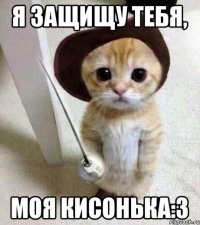 Я защищу тебя, моя кисонька:3