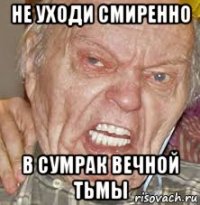 не уходи смиренно в сумрак вечной тьмы