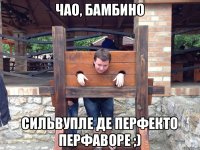Чао, Бамбино Сильвупле де Перфекто перфаворе ;)